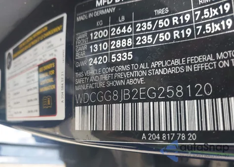 2014 Mercedes-Benz Glk 350 4Matic from USA, damaged, VIN WDCGG8JB2EG258120